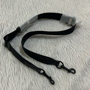 Coach replacement black leather adjustable bag strap